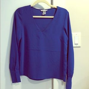 Blue Blouse, H&M, Size 4